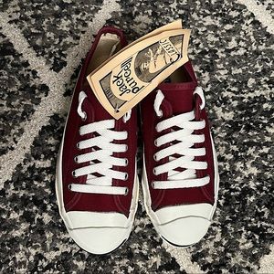 Converse Jack Purcell Maroon Low Top Canvas Shoes
